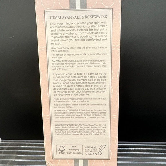NEST Fragrances Himalayan Salt & Rosewater Room Spray - Pink and Black - Picture 2 of 2